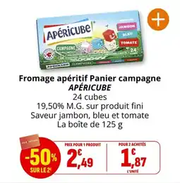 Coccinelle Supermarché Fromage apéritif panier campagne apéricube offre