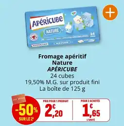 Coccinelle Supermarché Fromage apéritif nature apéricube offre