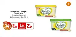 Coccinelle Supermarché Margarine oméga 3 fruit d'or offre
