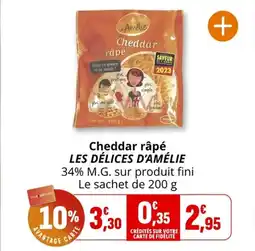 Coccinelle Supermarché Cheddar râpé les délices d'amélie offre