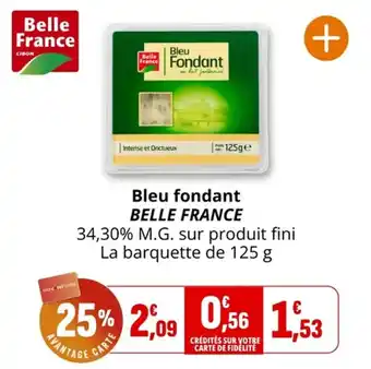 Coccinelle Supermarché Bleu fondant belle france offre
