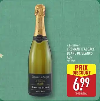 ALDI J. BLESSING Crémant d'alsace blanc de blancs aop offre