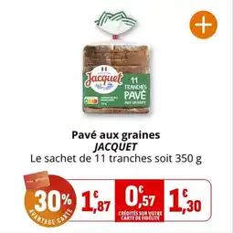 Coccinelle Supermarché Pavé aux graines jacquet offre