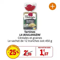 Coccinelle Supermarché Tartines la boulangère offre