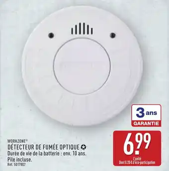 ALDI WORKZONE Détecteur de fumée optique offre