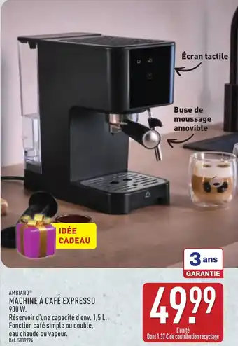ALDI AMBIANO Machine à café expresso 900 w. offre