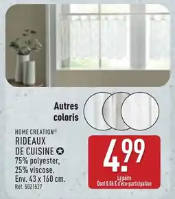 ALDI HOME CREATION Rideaux de cuisine offre