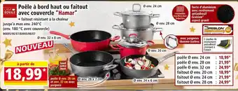 Norma Casa royale poêle à bord haut ou faitout avec couvercle 'hamar' offre