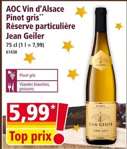 Norma Jean geiler aoc vin d'alsace pinot gris réserve particulière offre