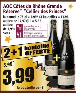 Norma Cellier des princes aoc côtes du rhône grande réserve offre