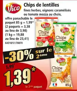 Norma Vico chips de lentilles fines herbes offre