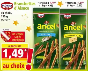 Norma Dr.oetker branchettes d'alsace original offre
