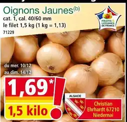Norma Oignons jaunes offre