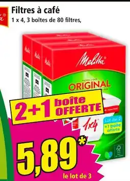 Norma Filtres à café offre