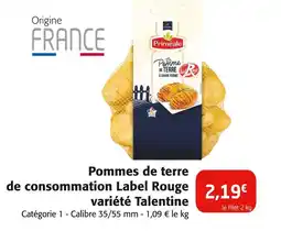 Colruyt Priméale pommes de terre de consommation label rouge variété talentine offre