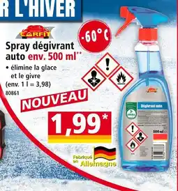 Norma Carfit spray dégivrant auto env. 500 ml offre