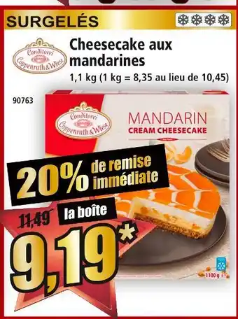 Norma Coppenrath & wiese cheesecake aux mandarines offre