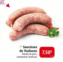 Colruyt Saucisses de toulouse offre