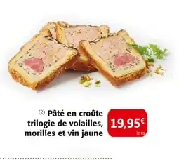Colruyt Pâté en croûte trilogie de volailles, morilles et vin jaune offre