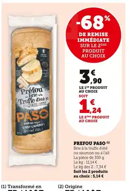 Super U Paso prefou offre