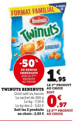 Super U Benenuts twinuts offre