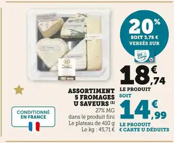 Super U U assortiment 5 fromages offre