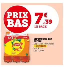 Super U Lipton ice tea peche offre