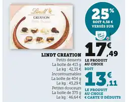 Super U Lindt creation offre
