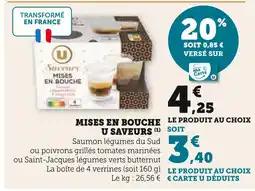 Super U U saveurs mises en bouche offre