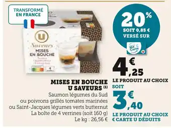 Super U U saveurs mises en bouche offre