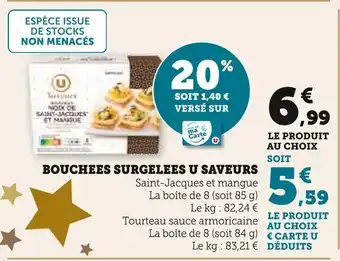 Super U U saveurs bouchées surgelées offre