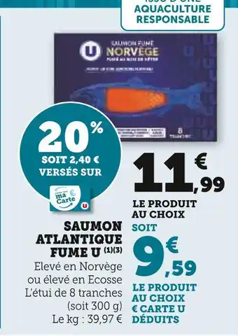 Super U U saumon atlantique fumé offre