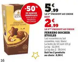 Super U Ferrero rocher étoiles offre