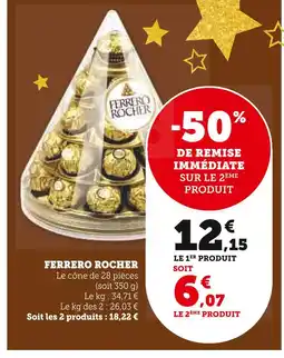 Super U Ferrero rocher offre