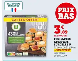 Super U U feuilletes aperitifs surgeles offre