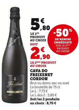 Super U Freixenet cava do freixenet cordon offre