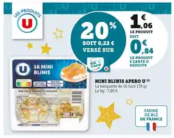 Super U U mini blinis apero offre
