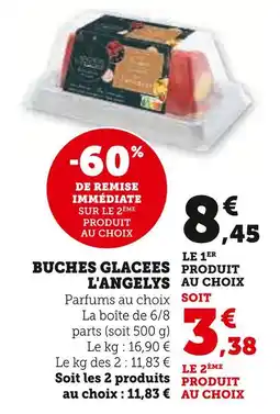 Super U L'angelys bûches glacées offre