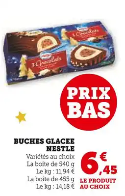 Super U Nestlé bûches glacées offre