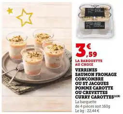 Super U Verrines saumon fromage concombre offre