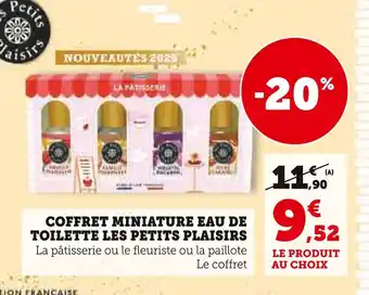 Super U Coffret miniature eau de toilette offre