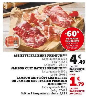 Super U Assiette italienne premium offre