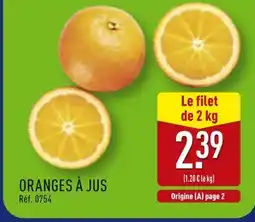 ALDI Oranges à jus offre