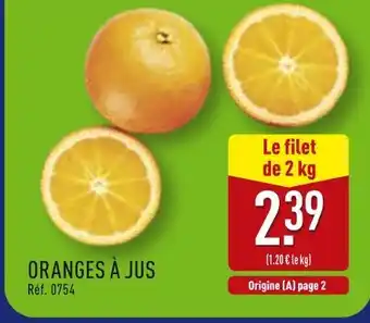 ALDI Oranges à jus offre