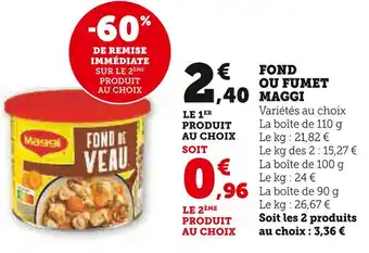 Super U Maggi fond ou fumet offre