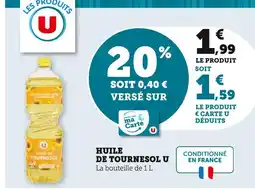 Super U U huile de tournesol offre