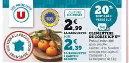 Super U U clementine de corse igp offre