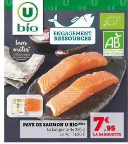 Super U U bio pave de saumon bio offre
