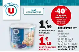 Super U U rillettes thon offre