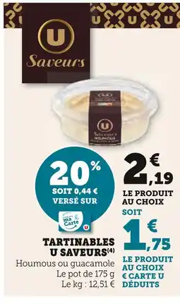 Super U U saveurs tartinables offre